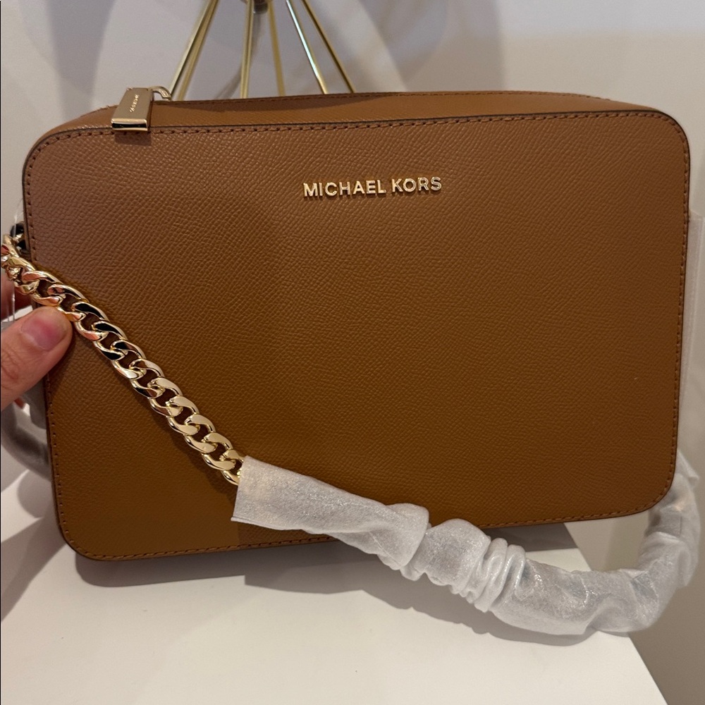 Michael Kors Tan Leather Shoulder Bag
